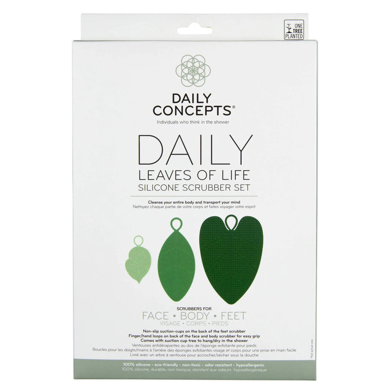 DAILY CONCEPTS LEAVES OF LIFE SILICONE SCRUBBER SET (4pcs)