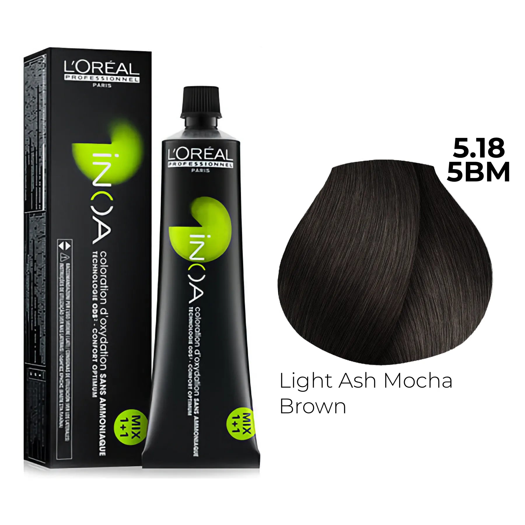 Buy L'Oréal Professionnel Inoa Permanent Hair Dye 5.18 Light Ash