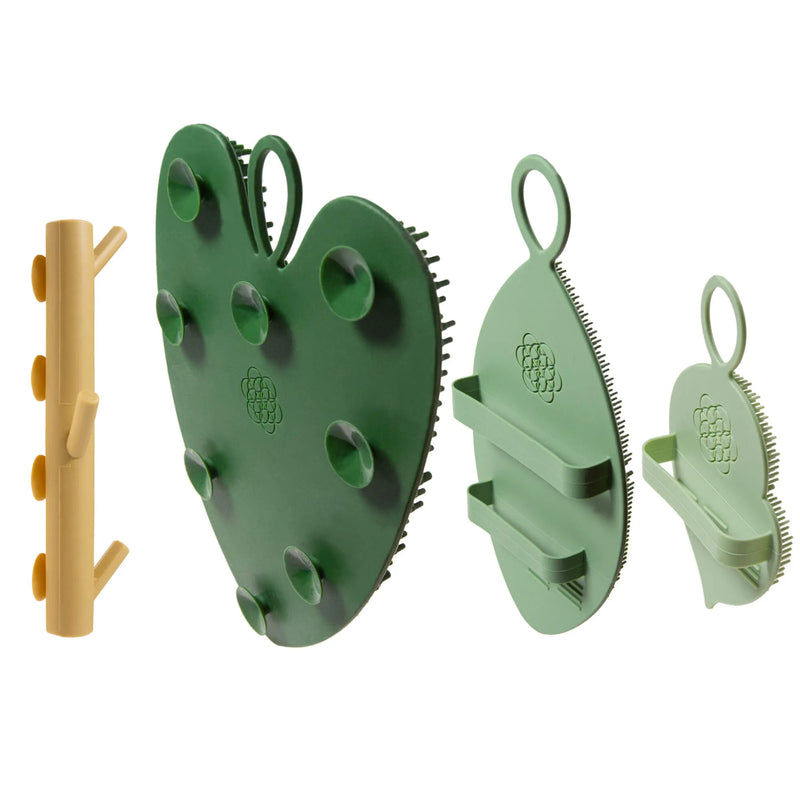 DAILY CONCEPTS LEAVES OF LIFE SILICONE SCRUBBER SET (4pcs)