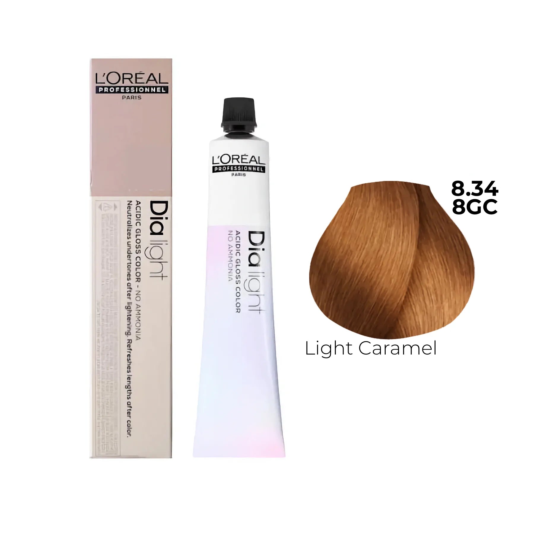 L'Oréal Professionnel Dialight New 8.34 – Semi-permanente Haarfarbe, 50 Ml