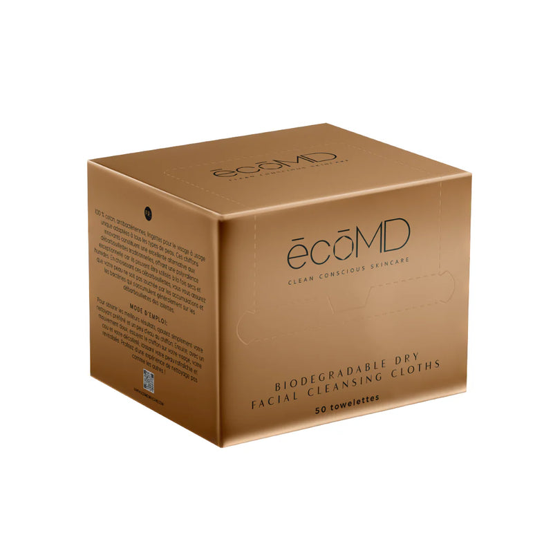 BIODEGRADABLE DRY FACIAL CLEANSING CLOTHS - 50ct