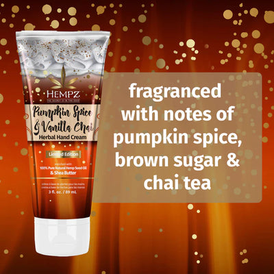 HEMPZ - Pumpkin Spice & Vanilla Chai Herbal Hand Cream - 89ml/3oz