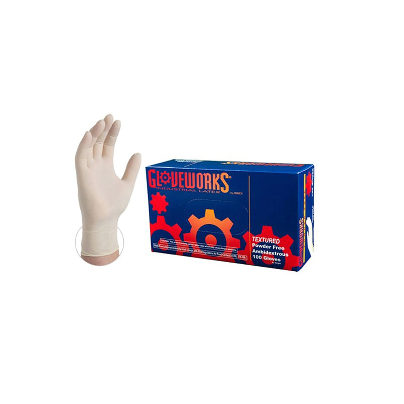 Gloveworks Latex PF Gloves - Box of 100