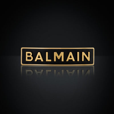 Balmain Signature Logo Gold Plated Medium Barrette