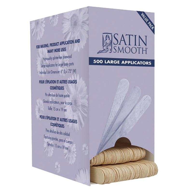 Satin Smooth Wood Applicators SSWA03BK - Large (Package of 500)
