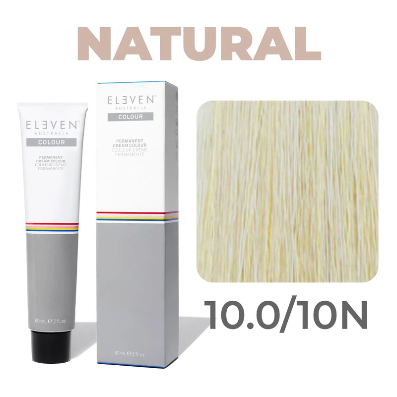 10.0/10N - Natural Lightest Blonde - Eleven Australia Permanent Cream Colour - 60ml