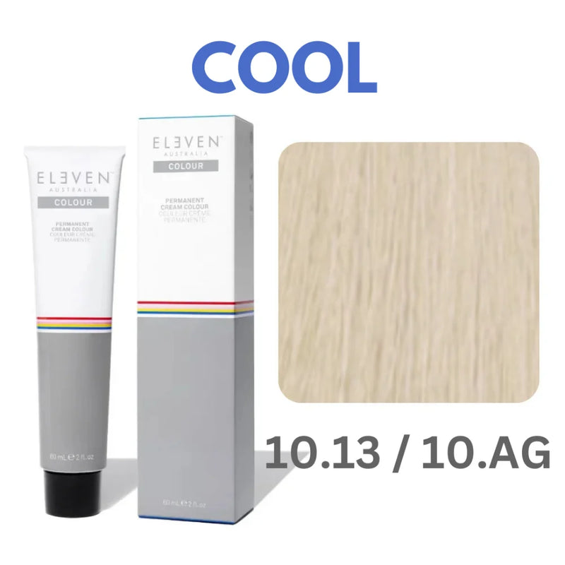 10.13 / 10.AG - Lightest Blonde Ash Gold - Eleven Australia Permanent Cream Colour - 60ml