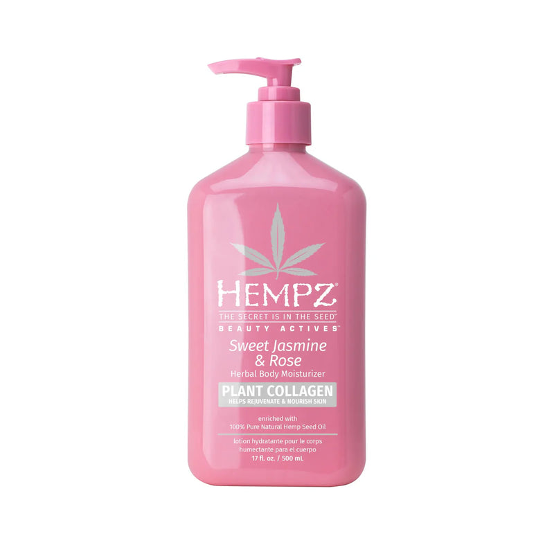 HEMPZ - Sweet Jasmine & Rose Collagen Infused Herbal Body Moisturizer - 251ml/8.5OZ