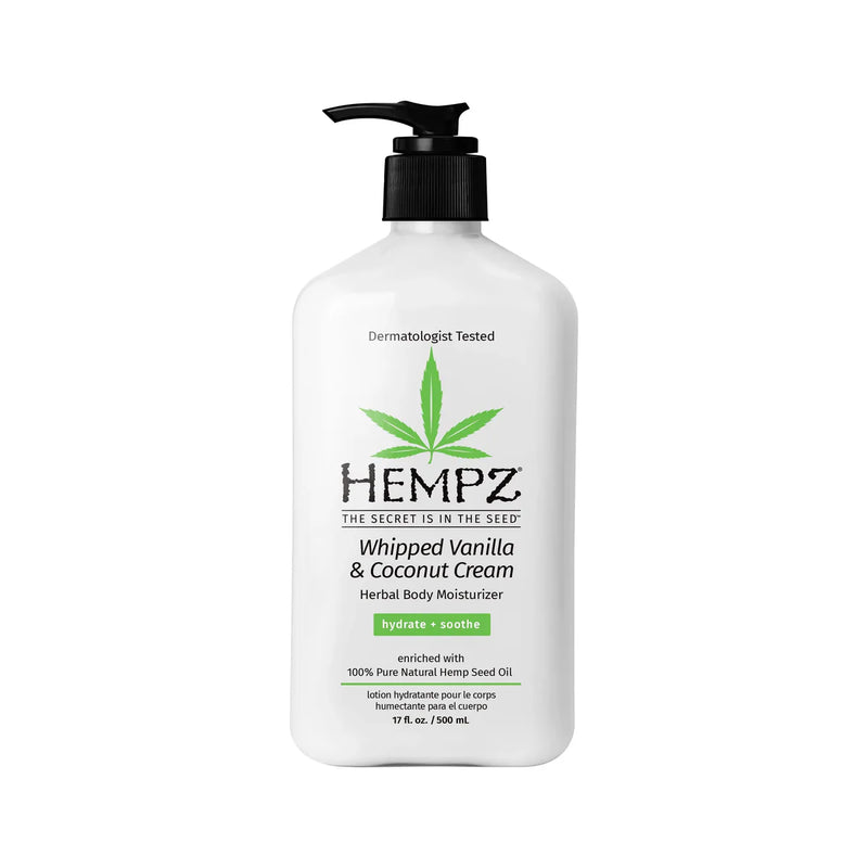 HEMPZ - WHIPPED VANILLA & COCONUT BODY MOIST - 500ml/17oz