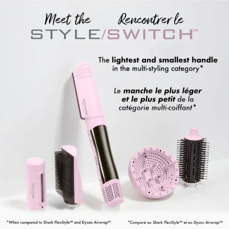BaBylissPRO Nano Titanium Limited Edition - StyleSwitch - Ionic Multi-Styler & Dryer - Pink