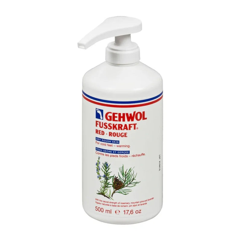 GEHWOL FUSSKRAFT - WARMING CREAM RED RICH (DRY) w/PUMP - 500ml