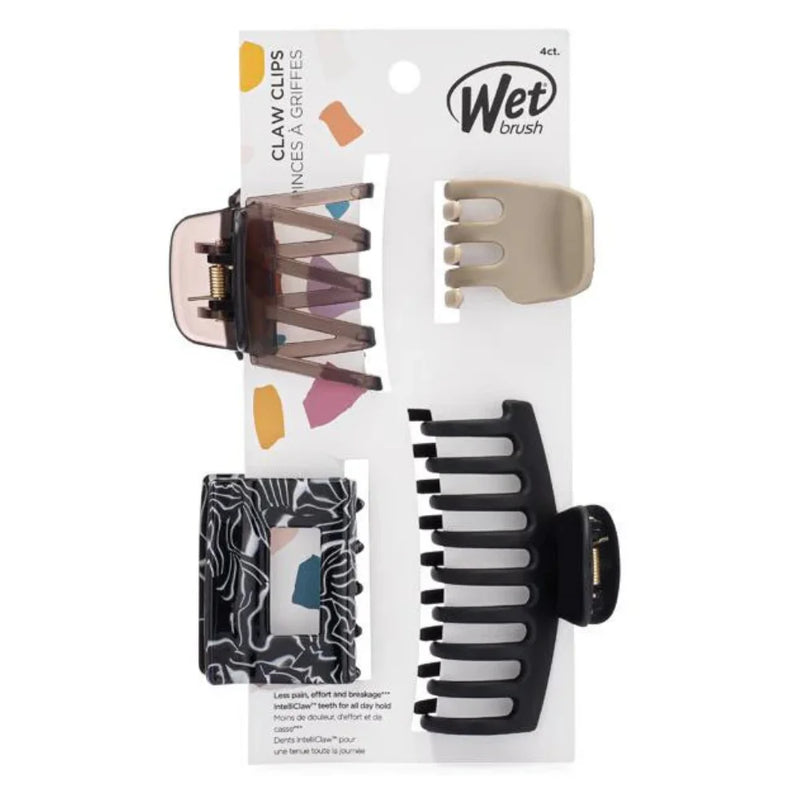 Wet Brush - FASHION CLAW CLIPS 4PC - BLACK SWIRL