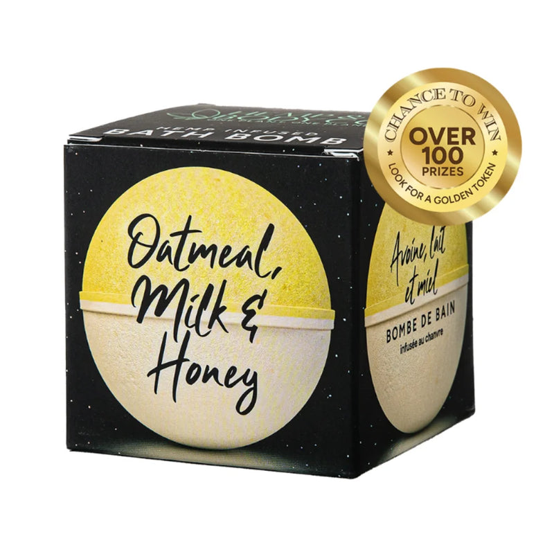 HEMP & BODY CO BATH BOMB 110mg - OATMEAL MILK & HONEY