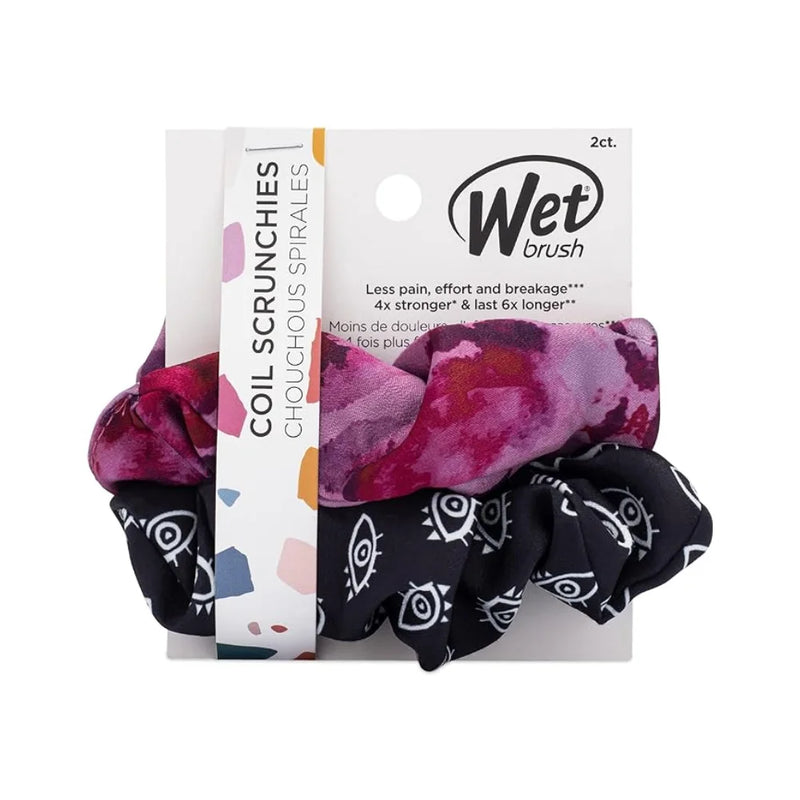 Wet Brush - Coil Scrunchies - Purple and Black, 2CT