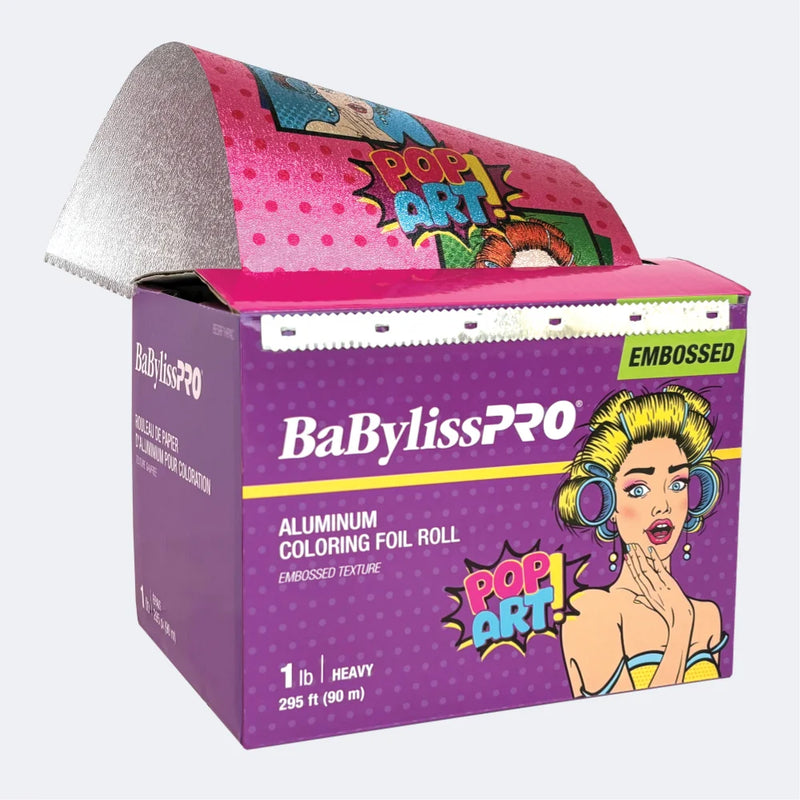 BaBylissPRO® POP ART! Aluminum Coloring Foil Roll (Embossed, 1 lb, Heavy, 295 ft)