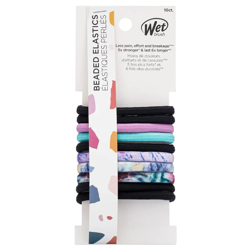 Wet Brush - Beaded Hair Elastics - Multi Colour - 10 Count