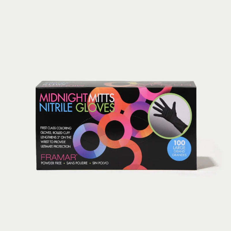 Midnight Mitts Nitrile Gloves - Powder Free - 100pcs