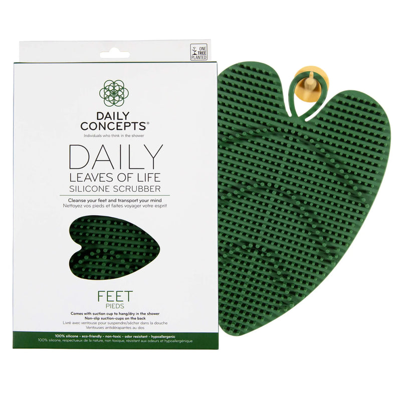 DAILY CONCEPTS LEAVES OF LIFE SILICONE FEET SCRUBBER
