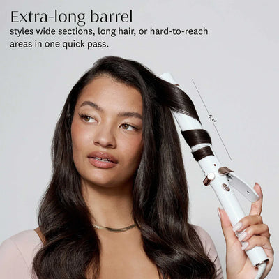 T3 STYLING - SINGLEPASS CURL X 1"-1 ½" Ceramic Extra-Long Barrel Curling Iron - Satin Blush