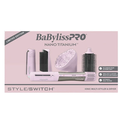 BaBylissPRO Nano Titanium Limited Edition - StyleSwitch - Ionic Multi-Styler & Dryer - Pink