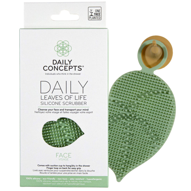 DAILY CONCEPTS LEAVES OF LIFE SILICONE FACIAL SCRUBBER
