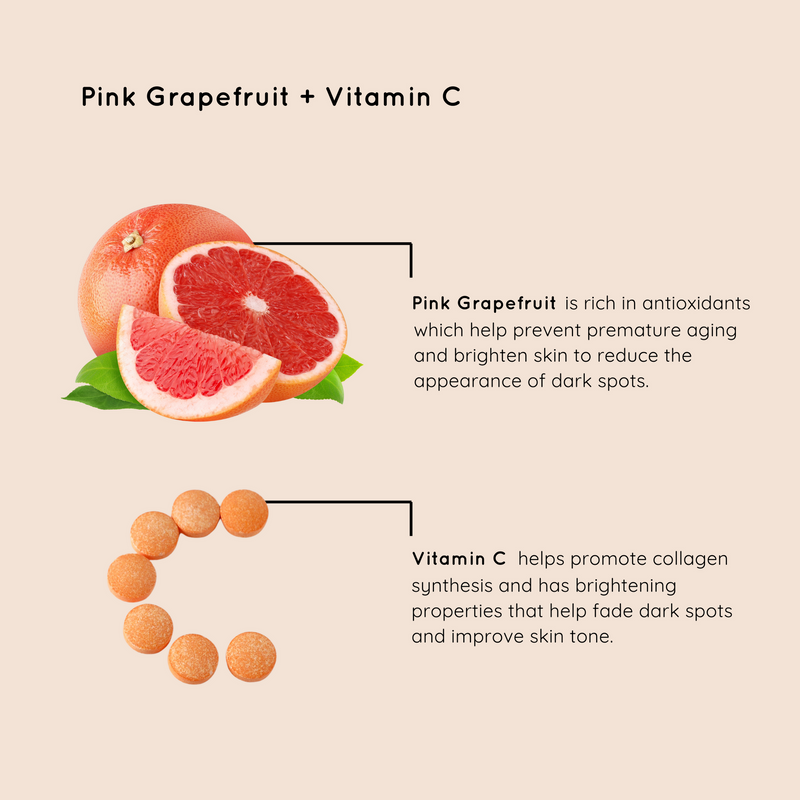 VITALUXE BRIGHTENING PINK GRAPEFRUIT + VITAMIN C MAKEUP REMOVING CLEANSING WIPES