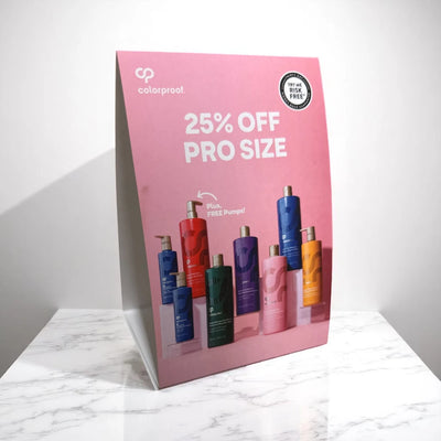 Colorproof Liter Tent Card