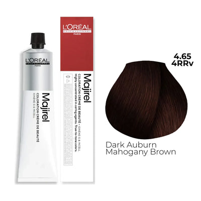 4.65/4RRv - Dark Auburn Mahogany Brown - Majirel Red