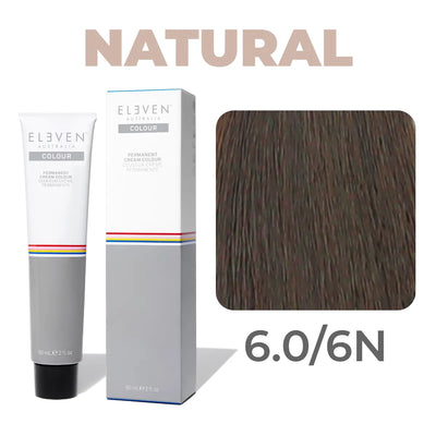 6.0/6N - Natural Dark Blonde - Eleven Australia Permanent Cream Colour - 60ml