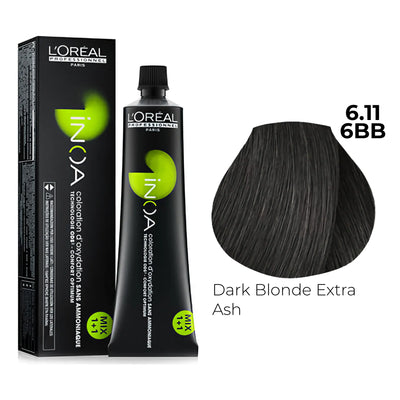 6.11/6BB - Dark Blonde Extra Ash - Inoa Blues & Greens
