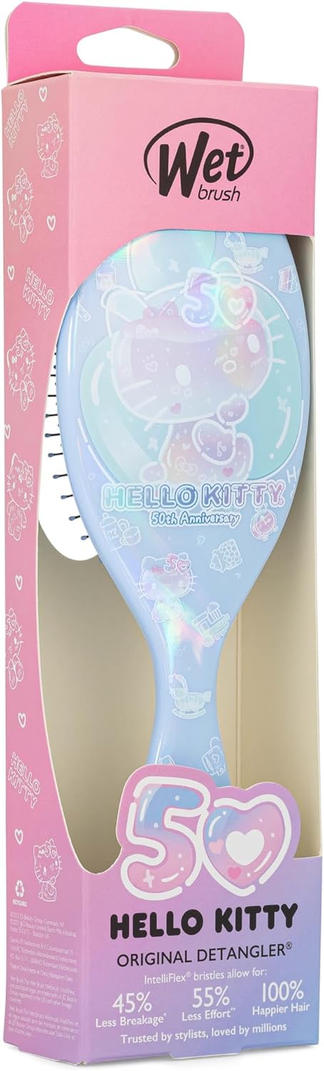 Wet Brush - ORIGINAL DETANGLER - Hello Kitty 50 Birthday - BLUE