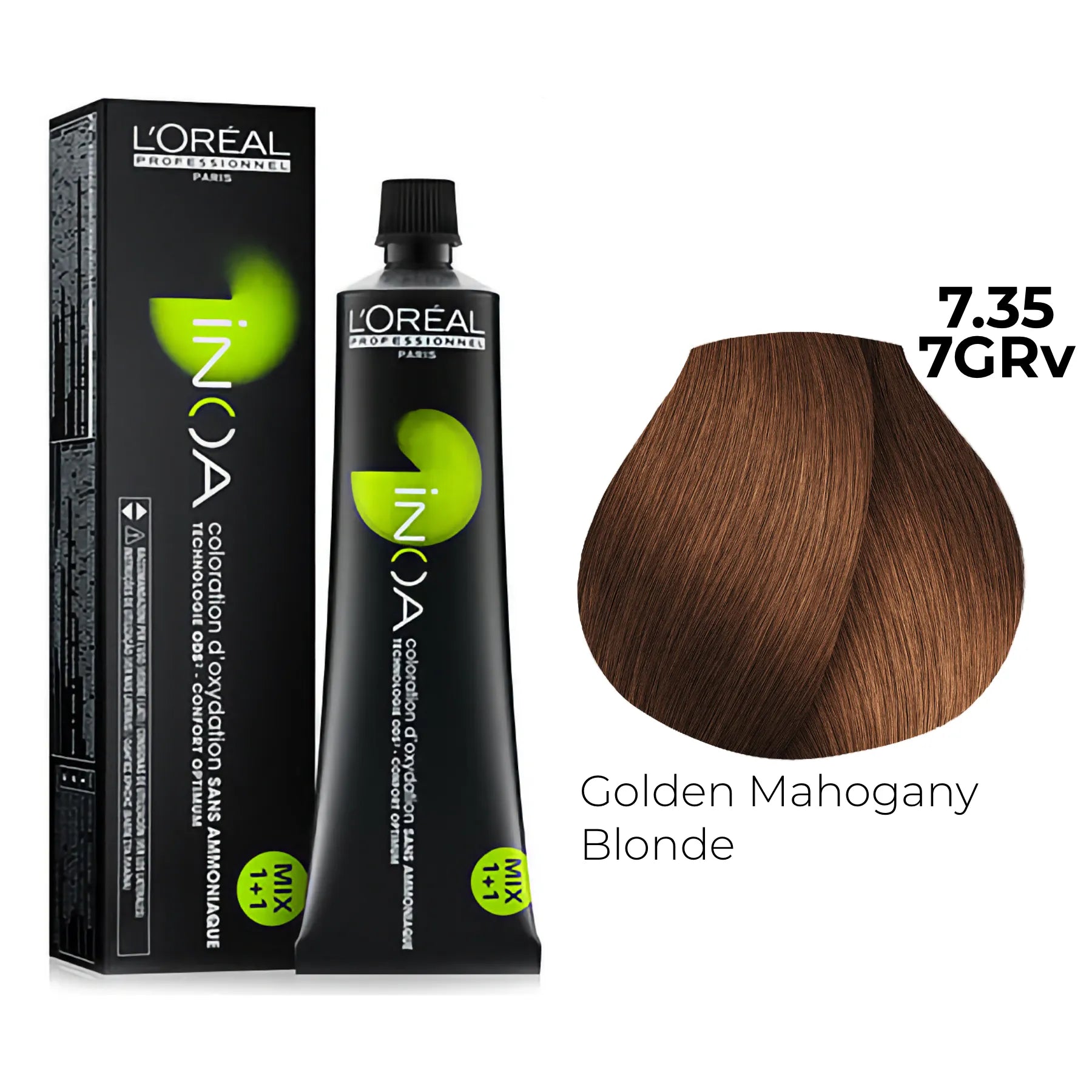 7.35/7GRv - Golden Mahogany Blonde - Inoa Warm Browns & Blondes ...