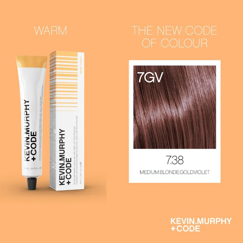 CODE+ - 7.38/7GV - MEDIUM BLONDE GOLD VIOLET - 100ml