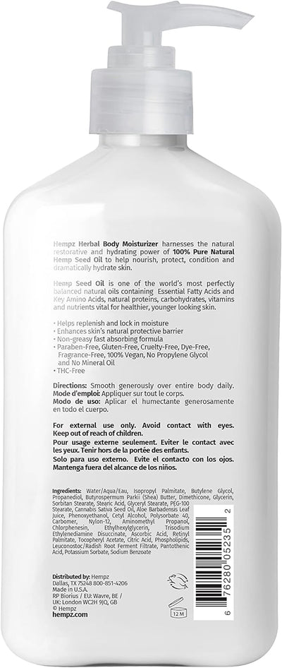 Herbal Body Moisturizer Fragrance Free - 500ml/17oz