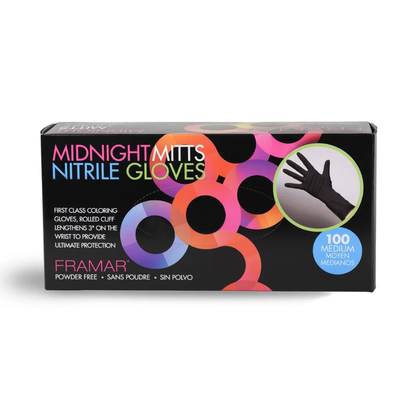 Midnight Mitts Nitrile Gloves - Powder Free - 100pcs