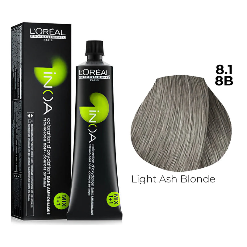 8.1/8B - Light Ash Blonde - Inoa Blues & Greens