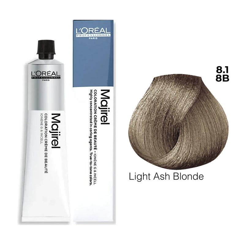 8.1/8B - Light Ash Blonde - Majirel Blue