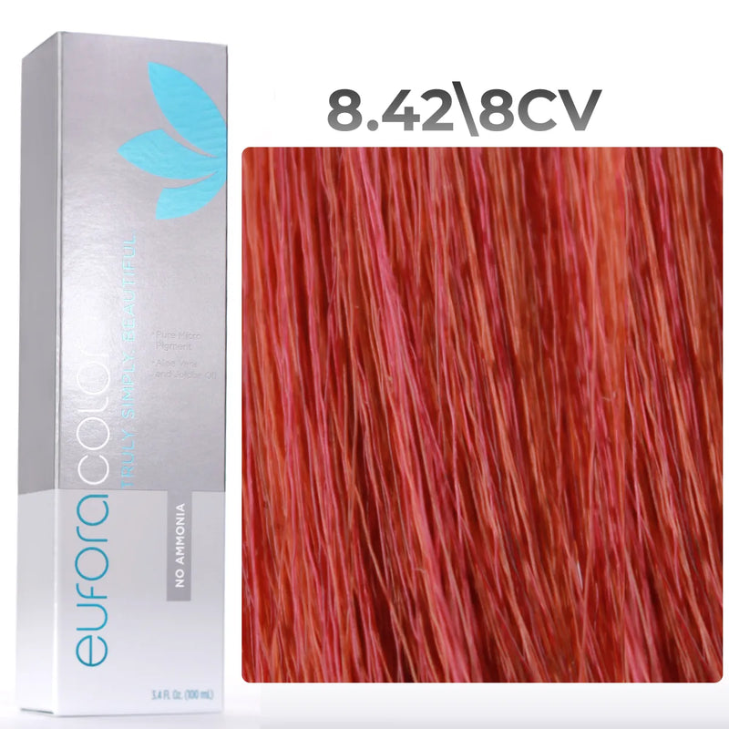 8.42\8CV - Light Copper Violet Blonde - No Ammonia - 100ml