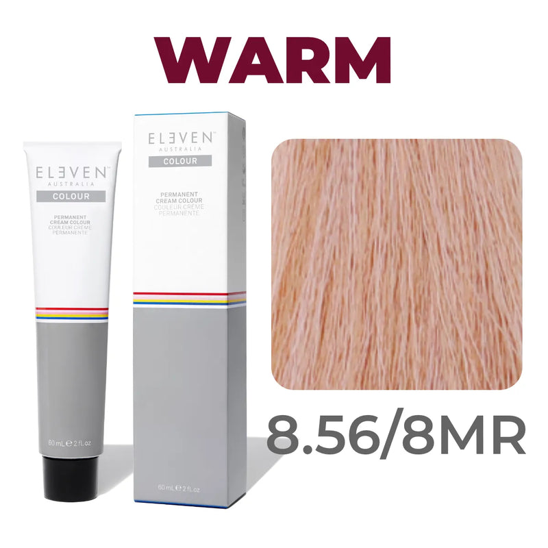 8.56/8MR - Light Blonde Mahogany Red - Eleven Australia Permanent Cream Colour - 60ml