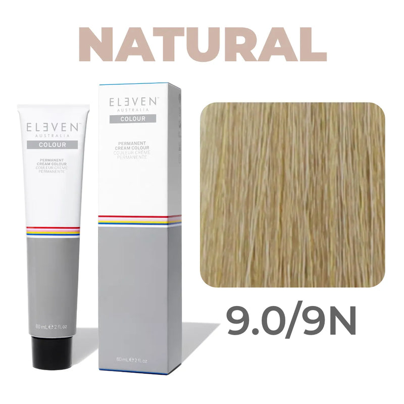 9.0/9N - Natural Very Light Blonde - Eleven Australia Permanent Cream Colour - 60ml