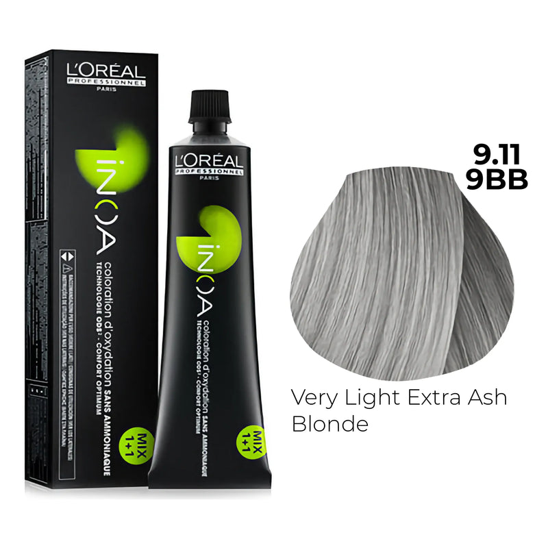 9.11/9BB - Very Light Extra Ash Blonde - Inoa Blues & Greens