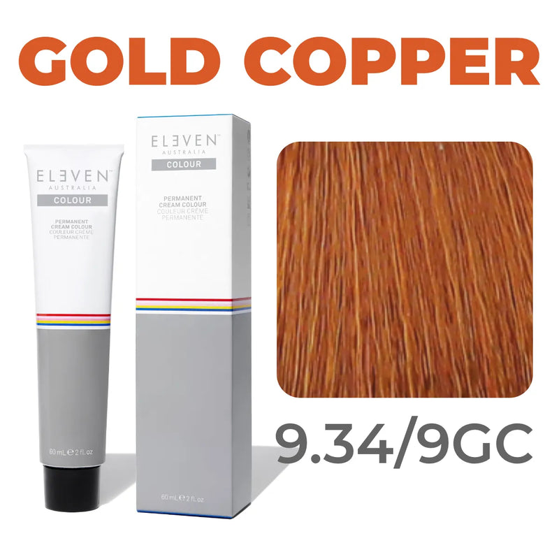 9.34/9GC - Very Light Blonde Gold Copper - Eleven Australia Permanent Cream Colour - 60ml