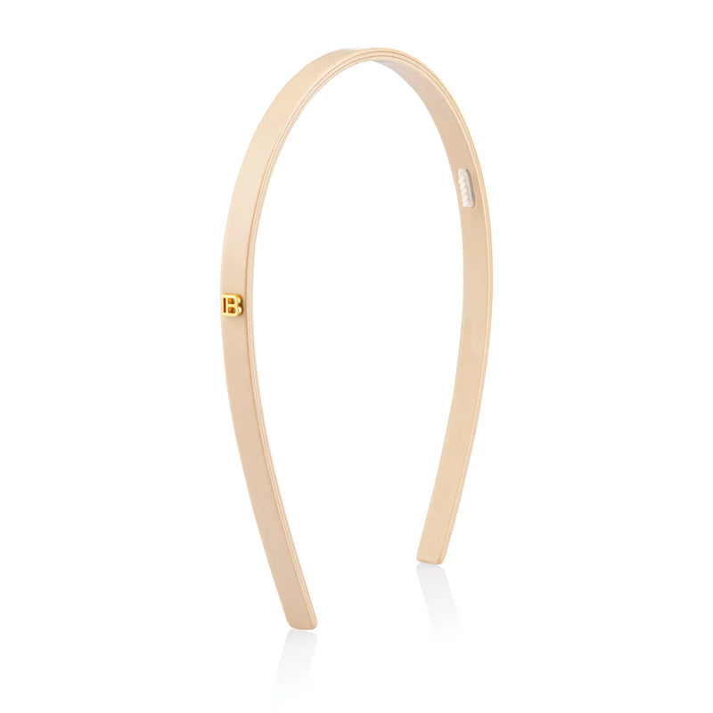Limited Edition Acetate Headband Small Beige