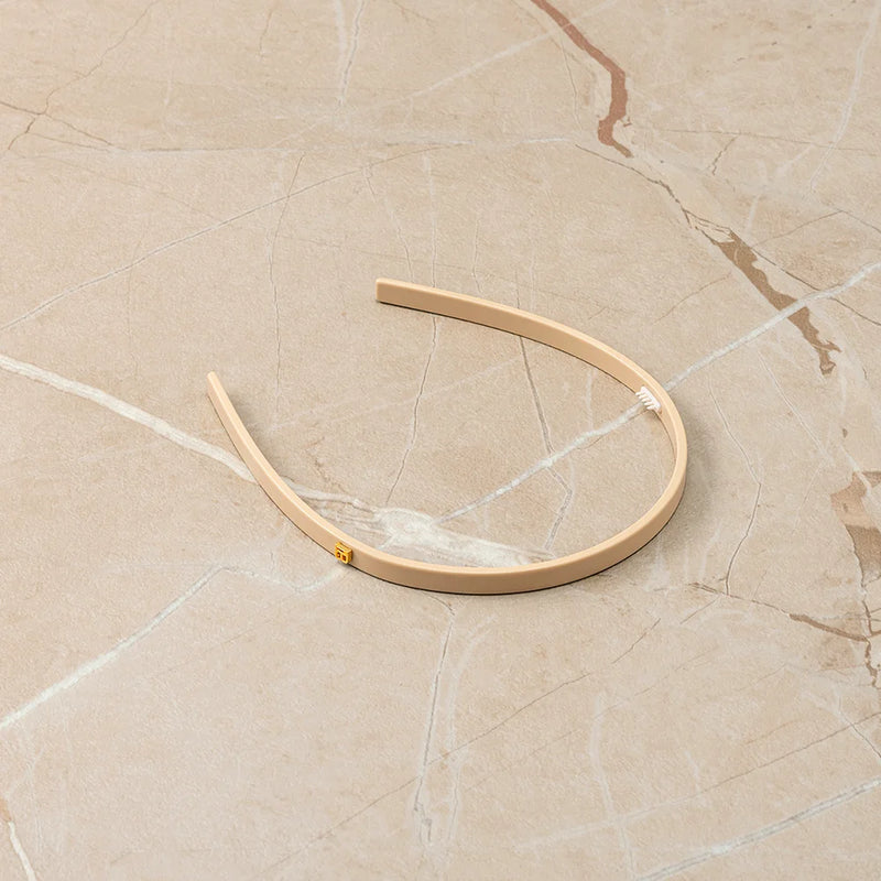 Limited Edition Acetate Headband Small Beige