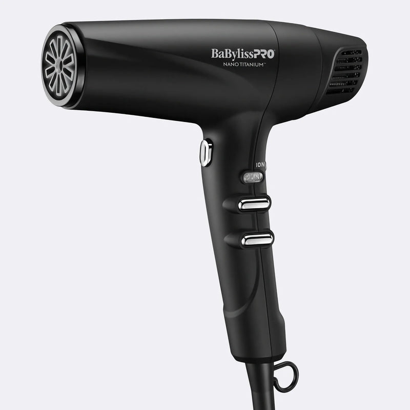 BaBylissPRO Nano-Titanium Dual Ionic High-Speed Hairdryer (Matte Black)