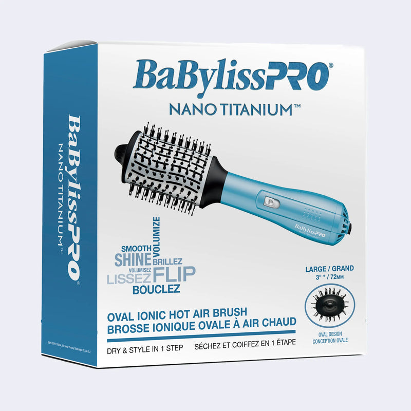 BaBylissPRO - Nano-Titanium Large 3" Oval Ionic Hair Air Brush