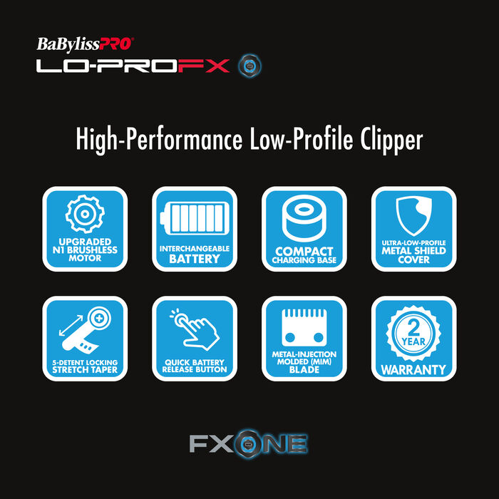 BABYLISSPRO® FXONE™ LO-PROFX HIGH PERFORMANCE LOW-PROFILE CLIPPER