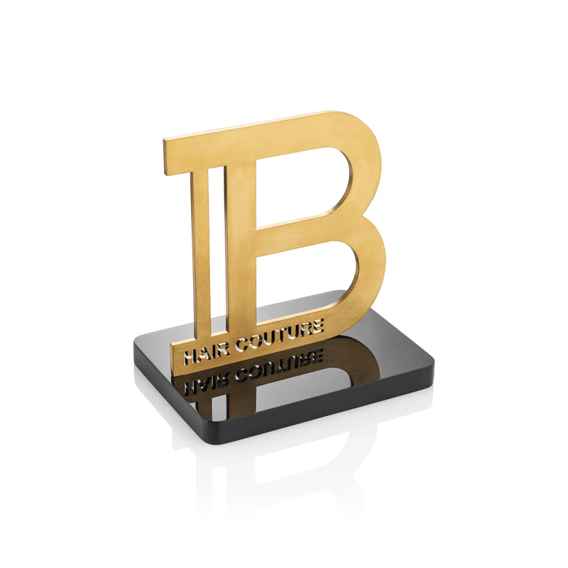 Luxury Golden Balmain B Logo Element
