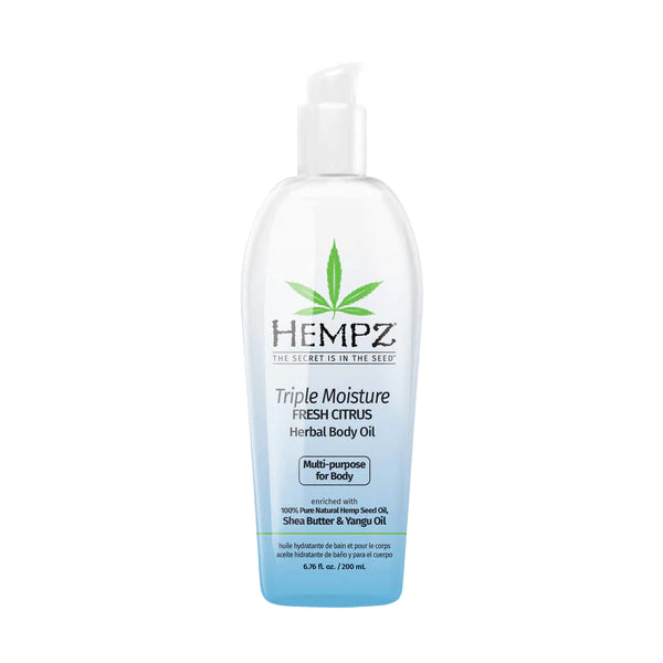Hempz - Triple Moisture Fresh Citrus Multi-Purpose Herbal Body Oil - 200ml/6.76oz