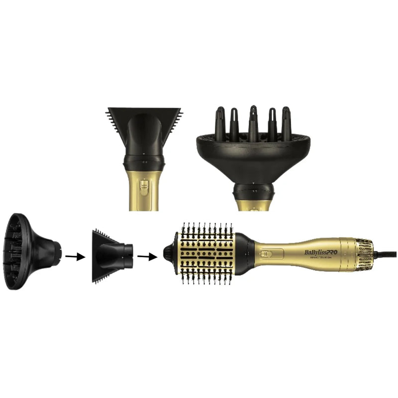 BaBylissPRO Nano Titanium - Limited Edition - DETACHABLE 3-IN-1 HOT AIR BRUSH & DRYER 2-1/2in